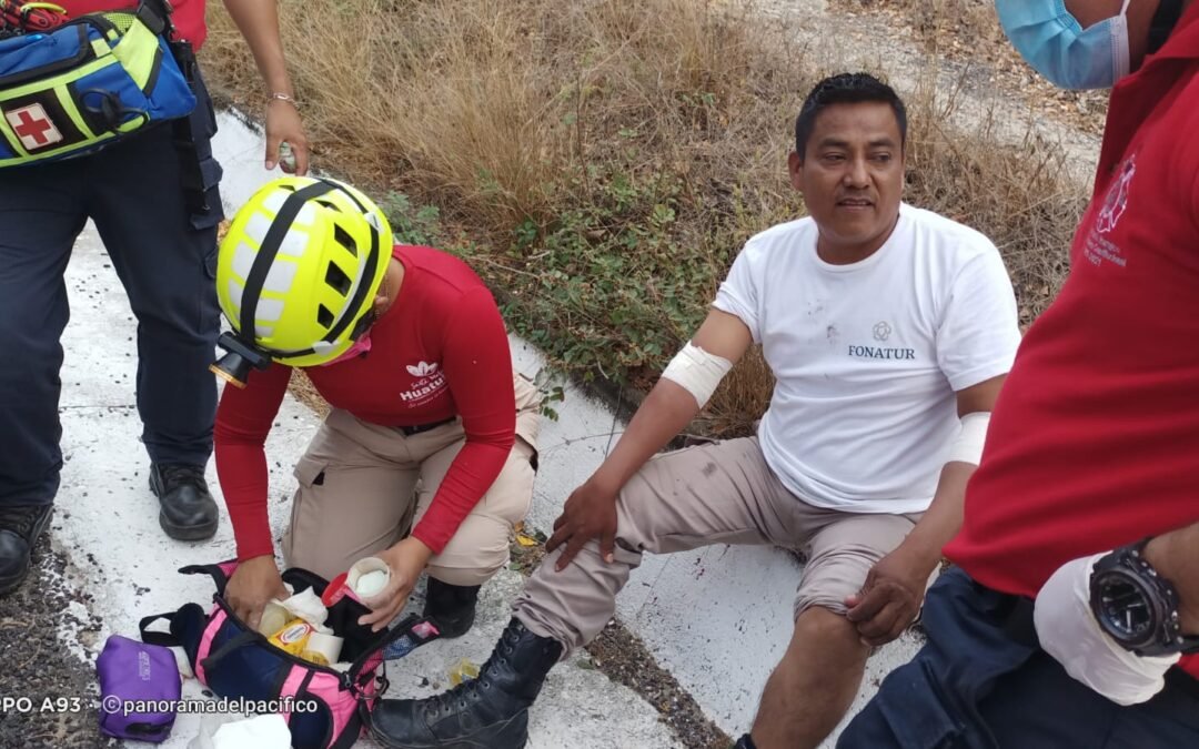 Accidente en crucero de piedra de moro Huatulco