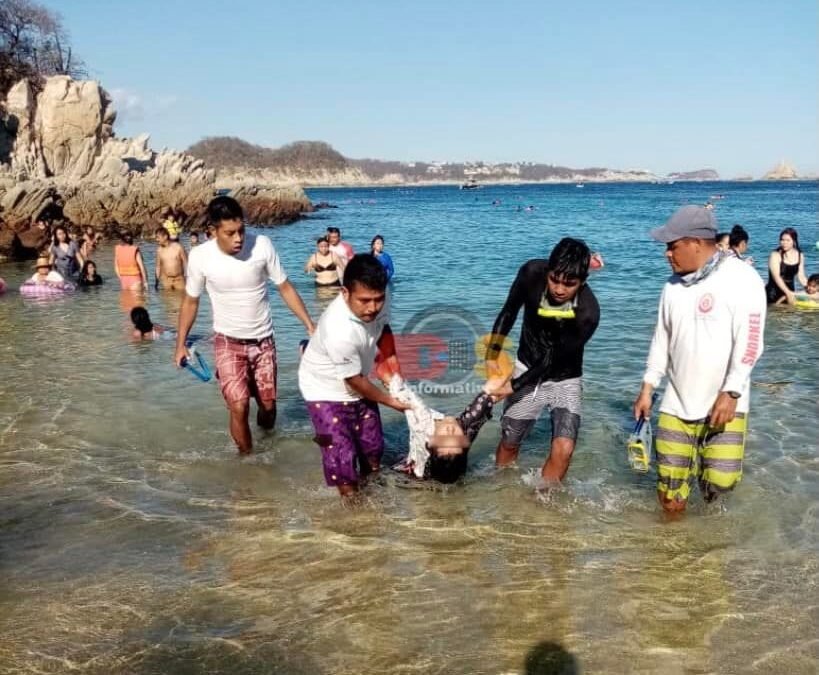 Tristes vacaciones para una familia capitalina en Huatulco