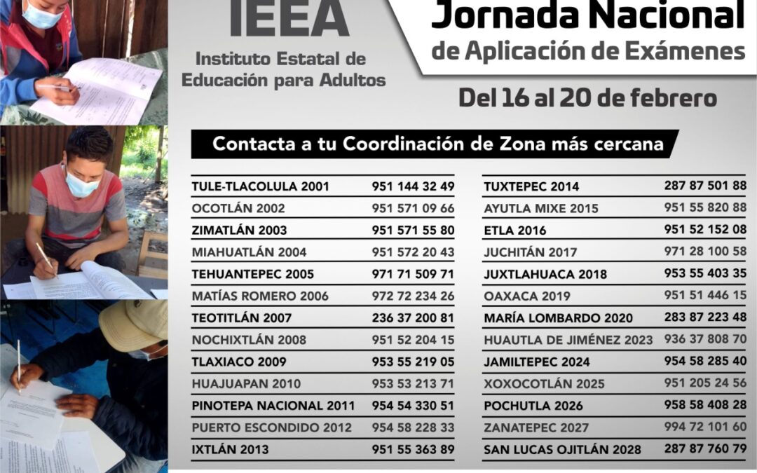 Termina en febrero tu primaria o secundaria con el IEEA Oaxaca