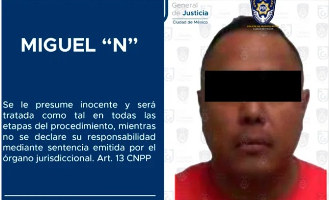 La Fiscalía Capitalina logró la detención de Miguel, el presunto homicida de la conductora de deportes oriunda de Veracruz