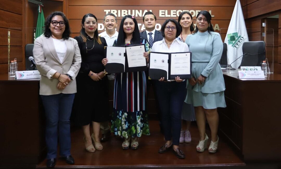 Signan IEEPCO y TEEO convenio de colaboración
