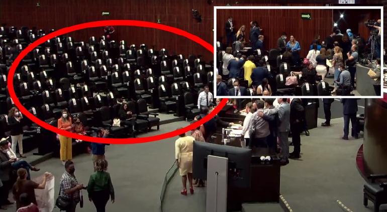 PAN, PRD Y PRI abandonan sesión por “albazo” de litio