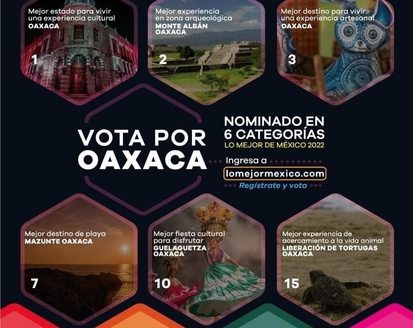 Oaxaca entre las nominaciones de “Lo mejor de México 2022”