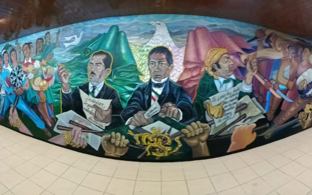 Luce increíble el Mural del Palacio Municipal de Santa Cruz Xoxocotlán