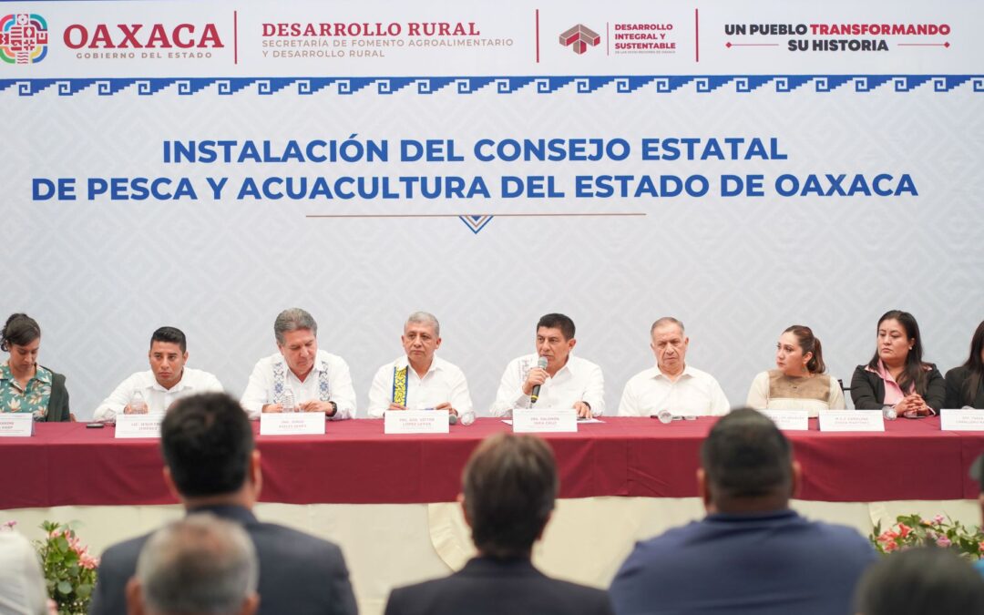 Después de 10 años, instala Salomón Jara Consejo  Estatal de Pesca y Acuicultura del Estado