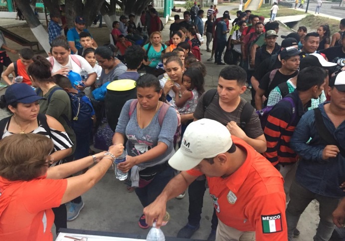 Realizan Operativo de Asistencia a Migrantes en la capital del estado