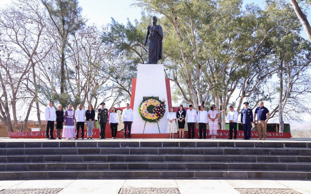 Conmemoran gobiernos de Oaxaca y Guerrero CXCIII aniversario luctuoso de Vicente Guerrero