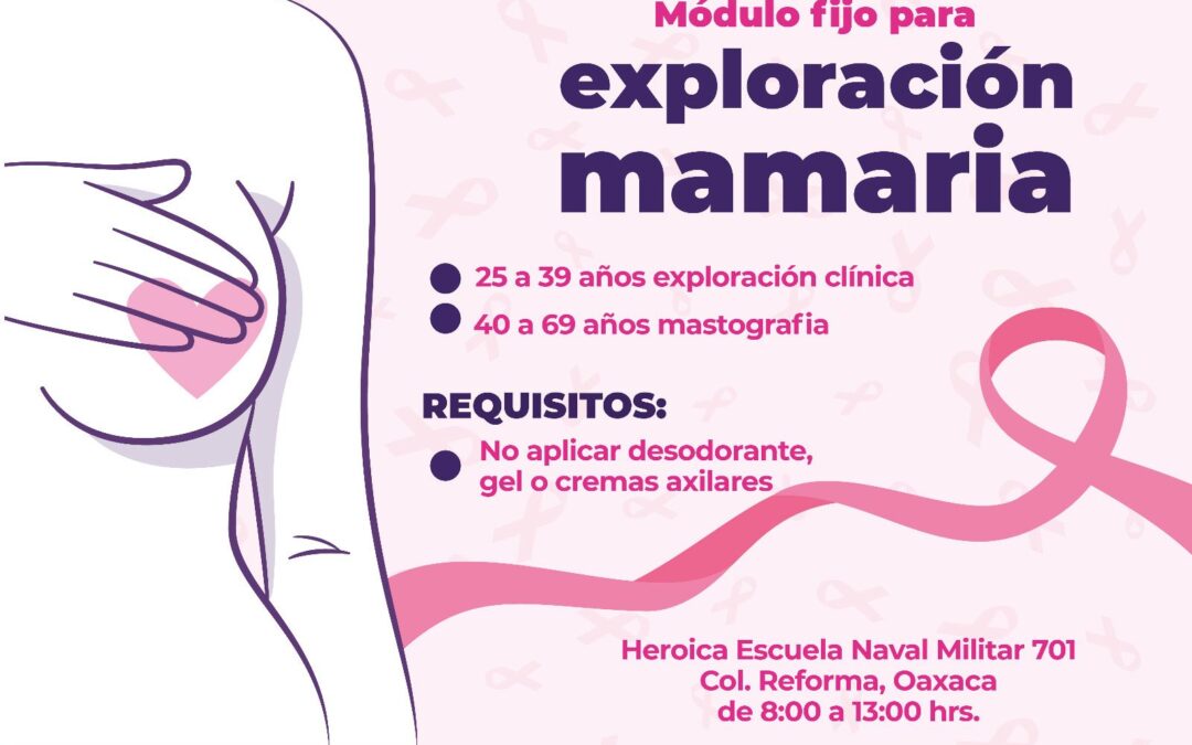 Instala SSO módulos rosa y verde para detección de cáncer cervicouterino y de mama