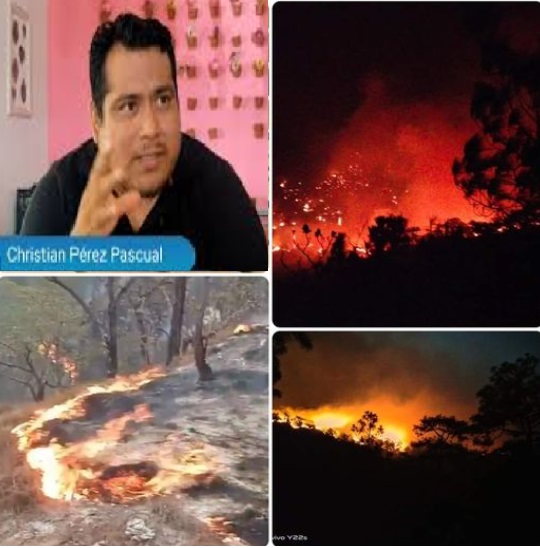 ChristianPérez Pascual hace caso omiso al incendio de la Merced del Potrero.