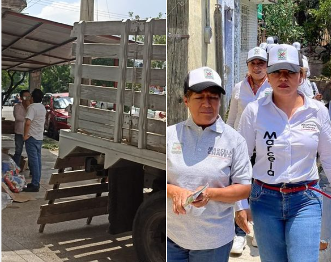 Aseguran casa donde se guardaban despensas en la calle Fuerza Aérea de la col. Antiguo Aeropuerto a favor del Partido Unidad Popular.*