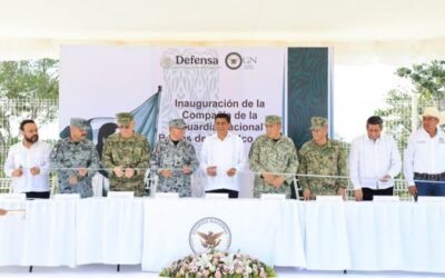Asistimos a la inauguración de la Compañía de la Guardia Nacional en Santa María Huatulco,