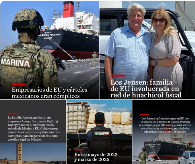 La familia estadunidense Jensen traficó petróleo robado de México a Estados Unidos
