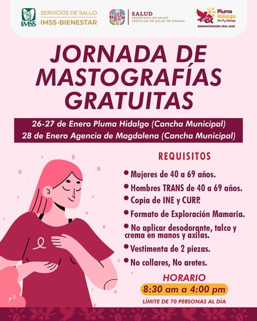 Jornada de #Mastografías Gratuitas.