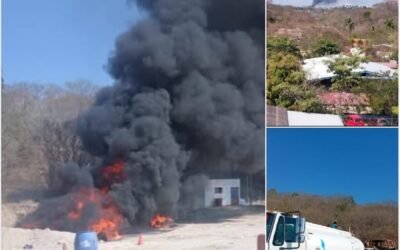 Incineración de droga en Huatulco