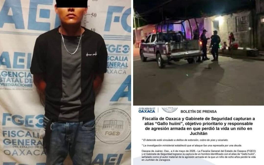 Capturan en #Oaxaca a “Gallo huiini”, responsable del h0micidi0 de un niño de 8 años en Juchitán.