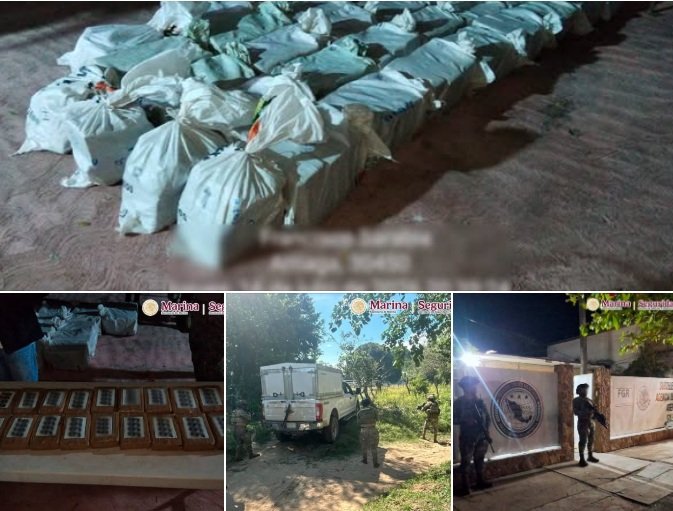 MARINA ASEGURA VEHÍCULO CON MÁS DE 800 KILOS DE COCAÍNA.