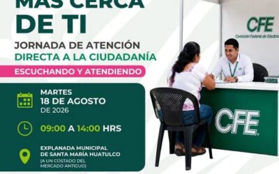 CFE más cerca de ti: jornada de atención directa a la ciudadanía