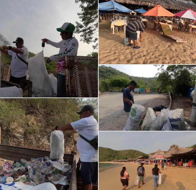 Sumando esfuerzos por una Playa Maguey más limpia de Huatulco